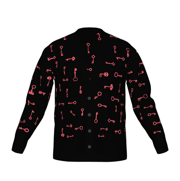 Black & Pink · “Pieces Of Eight” Skeleton Keys: Cardigan