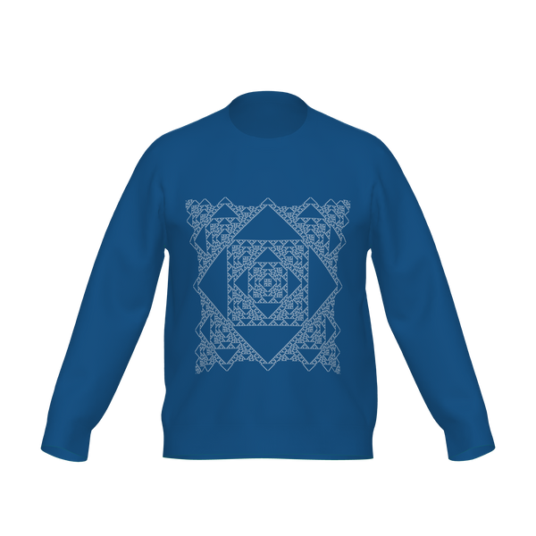 Yale Blue & White · Rule 90 Sierpinski Granny Square #4: Classic Fit