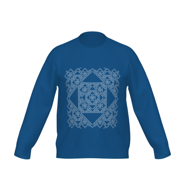 Yale Blue & White · Rule 90 Sierpinski Granny Square #2: Classic Fit