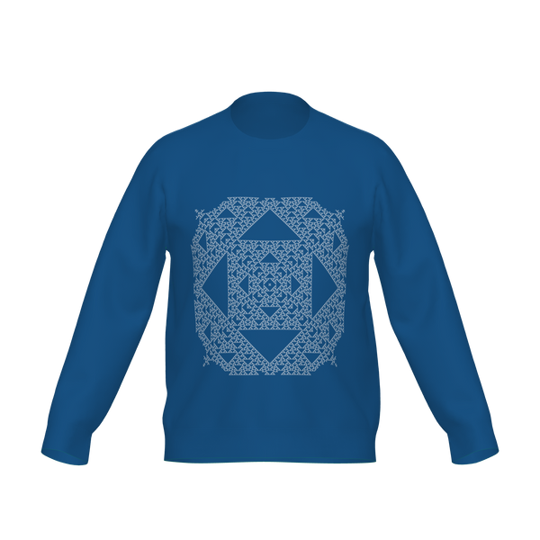 Yale Blue & White · Rule 90 Sierpinski Granny Square #6: Classic Fit