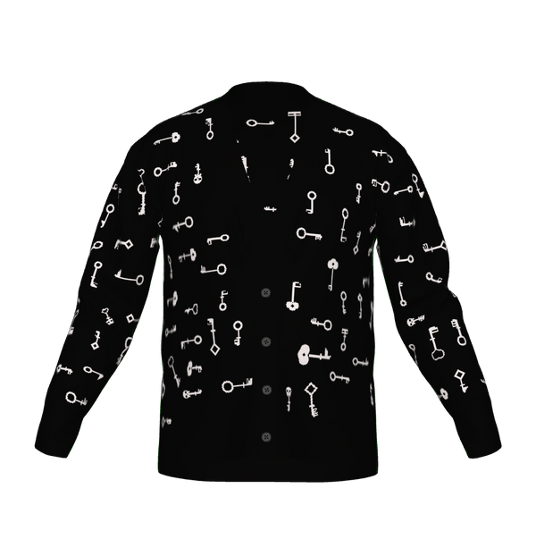 Black & White · “Elliptic Curve” Skeleton Keys: Cardigan