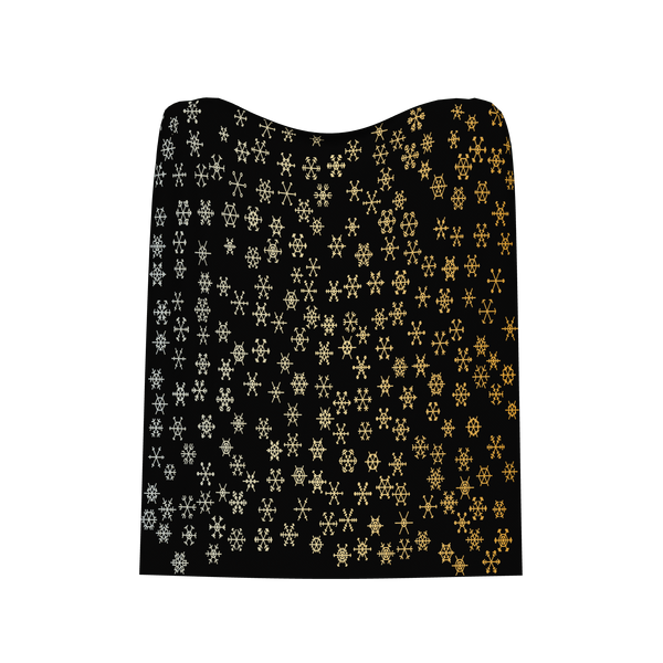 Black & Citrus Fade · “Candlelight” Mini Snowflakes: Blanket