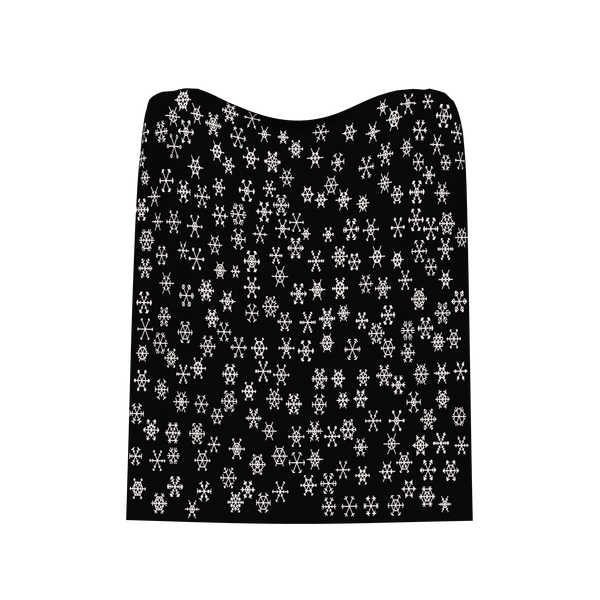 Black & White · “Midnight Snow” Mini Snowflakes: Blanket