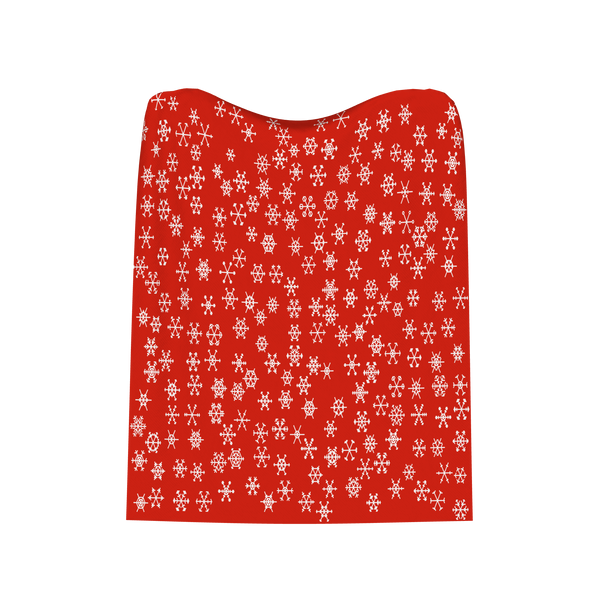 Chili & White · “Candy Cane” Mini Snowflakes: Blanket