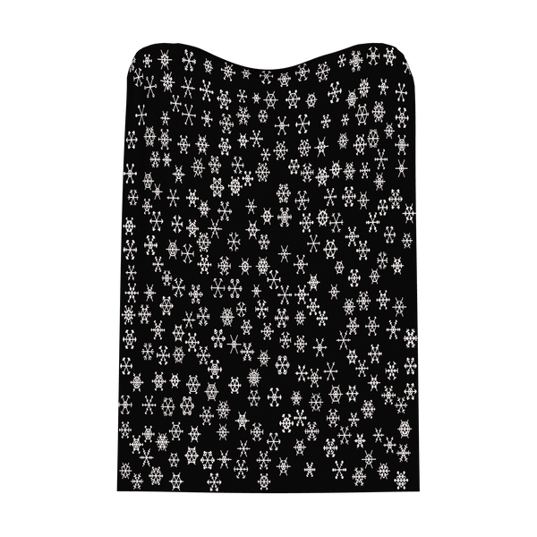 Black & White · “Snow Globe” Mini Snowflakes: Blanket